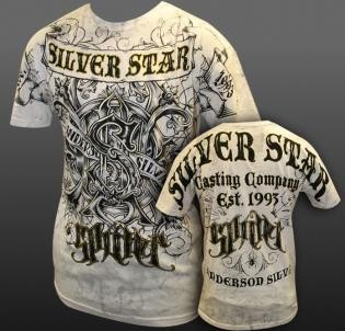 Silver Star Herren T-Shirt Knockout weiß MMA Muay Thai UFC Boxen SALE Abverkauf 