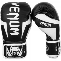 Venum Elite Boxing Gloves Black White
