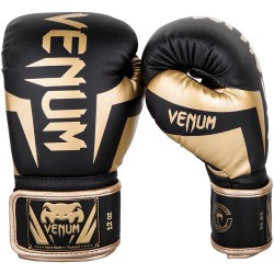 Venum Elite Boxing Gloves Black Gold