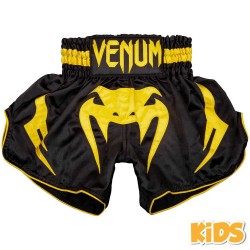 Venum Bangkok Inferno Kids Muay Thai Shorts Black Yellow