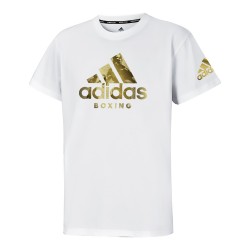 Adidas Badge Of Sport Boxing T-Shirt White Gold