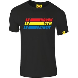 Abverkauf Kronk Gym Detroit Signature Stripe T-Shirt Slimfit Black L