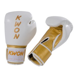 Kwon KO Champ Boxhandschuhe White Gold