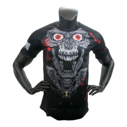 Super Pro Skull Dry Gear T-Shirt Black Grey