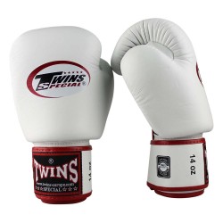 Twins BGVL 3 Air Boxing Gloves Leather White Black