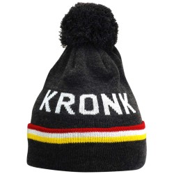 Kronk Detroit 3 Stripe Bobble Hat Charcoal