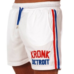 Kronk Iconic Detroit Appl. Lined Training Short White Red Blue