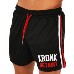 Kronk Iconic Detroit Appl. Lined Training Short Black White Red