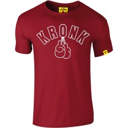 Kronk Gloves Outline Slimfit T-Shirt Dark Red