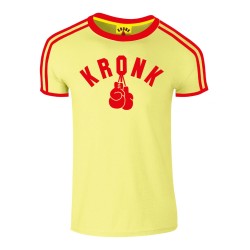 Kronk OC Gloves Appl. Slimfit T-Shirt Vintage Yellow