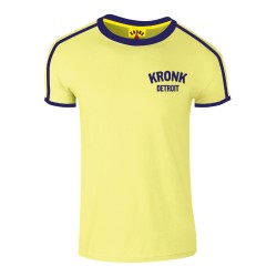 Kronk Detroit Small Logo Appl. Slimfit T-Shirt Vintage Yellow