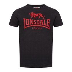 Lonsdale Kingswood T-Shirt Black Dark Red