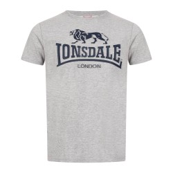 Lonsdale Kingswood T-Shirt Marl Grey Dark Navy