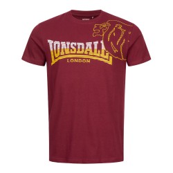 Lonsdale Melplash T-Shirt Oxblood