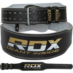 RDX Gewichthebergürtel Leder 4Zoll Black Gold