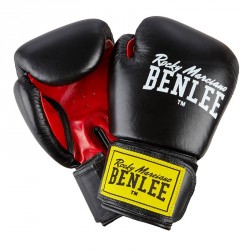 Benlee Leather Boxing Gloves Fighter Black Red