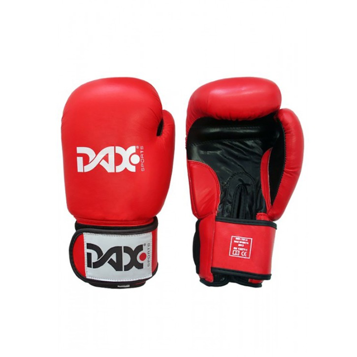 Dax Boxing Gloves TT Leather Red Black