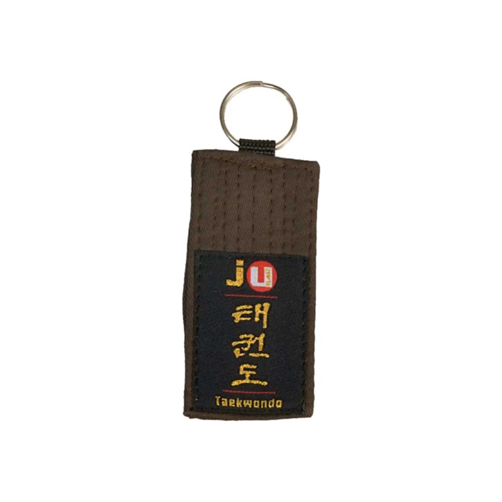 Ju-Sports keychain belt Taekwondo brown