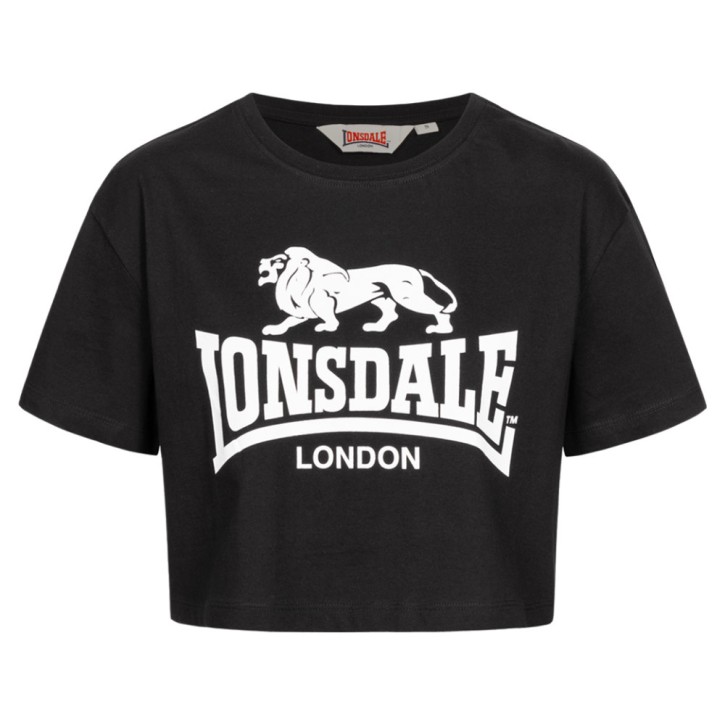 Lonsdale Gutch Common Womens Cropped T-Shirt Black