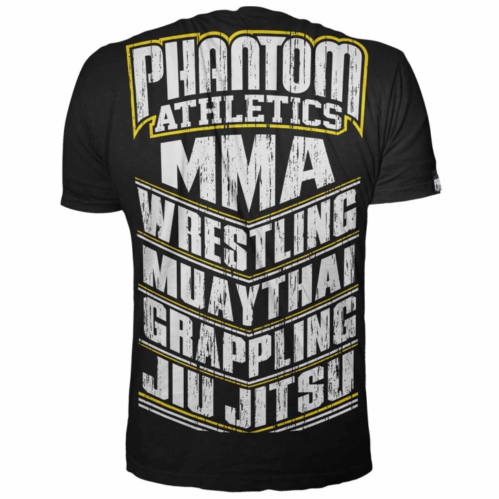Phantom MMA Sports T-Shirt Black Yellow