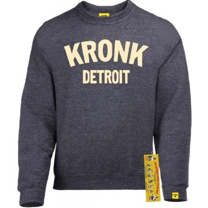 Kronk Detroit Sweatshirt Charcoal Cream