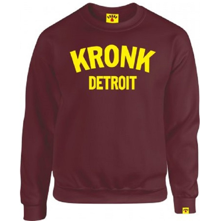Kronk Detroit Sweatshirt Maroon Yellow