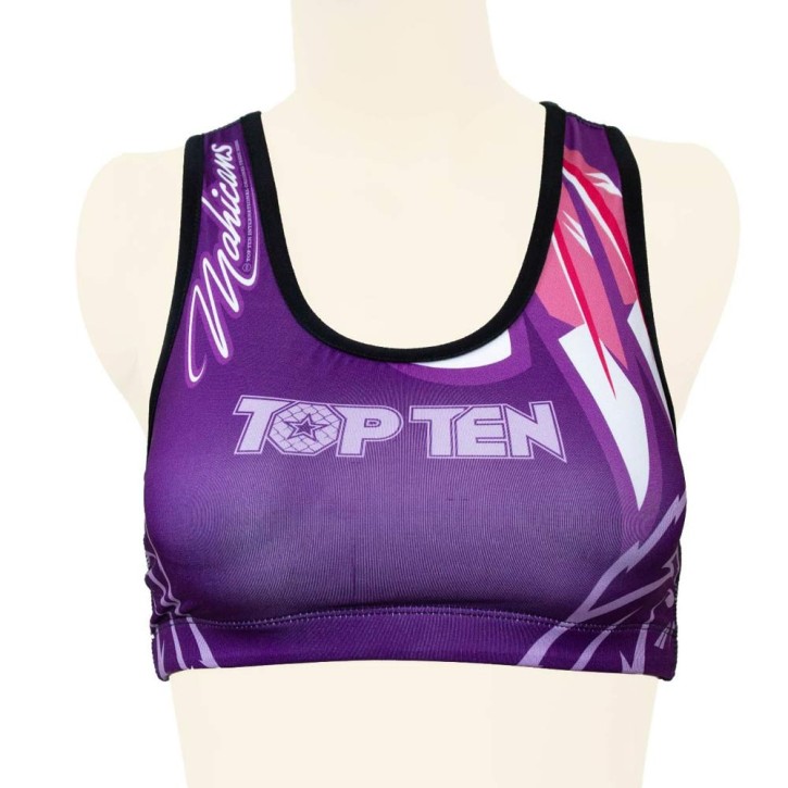 Top Ten Mohicans Sports Bra Purple