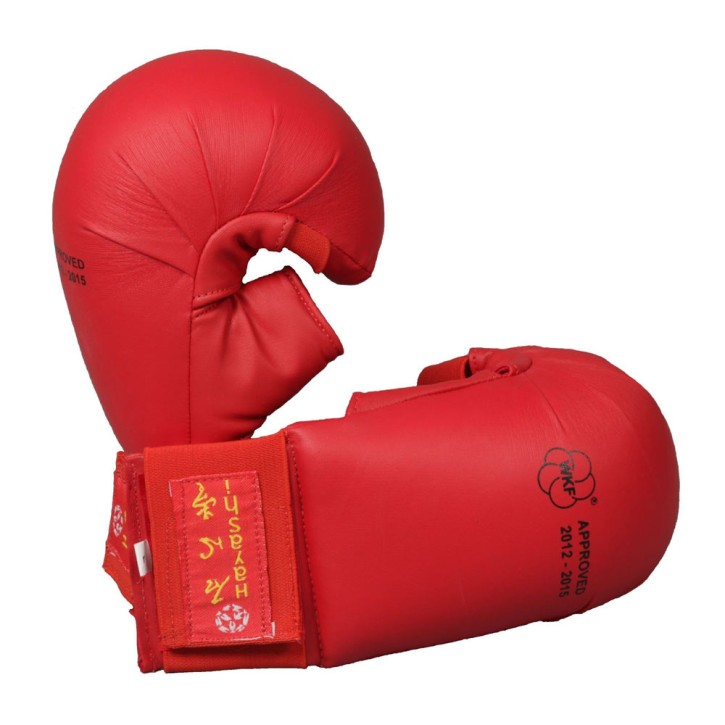 Hayashi Karate Tsuki Mitts with Thumbs WKF Approved Red