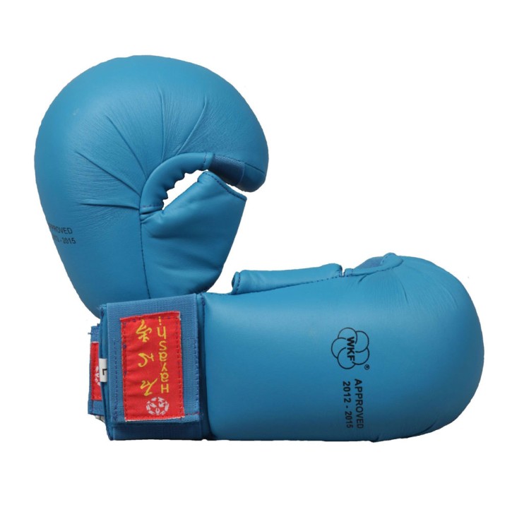 Hayashi Karate Tsuki Mitts with Thumbs WKF Approved Blue