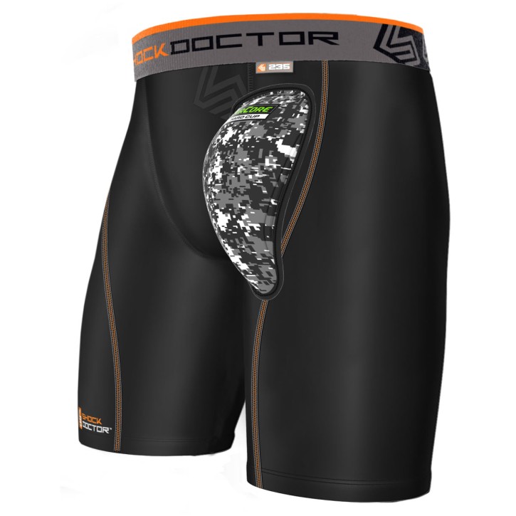 Shock Doctor Compression Shorts AirCore Hard Cup Black
