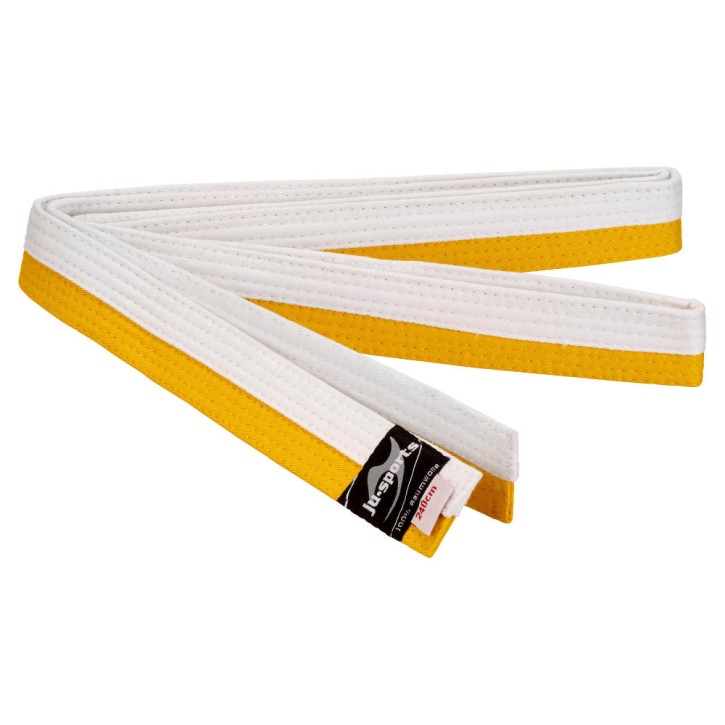 Ju-Sports Budo belt white yellow half half