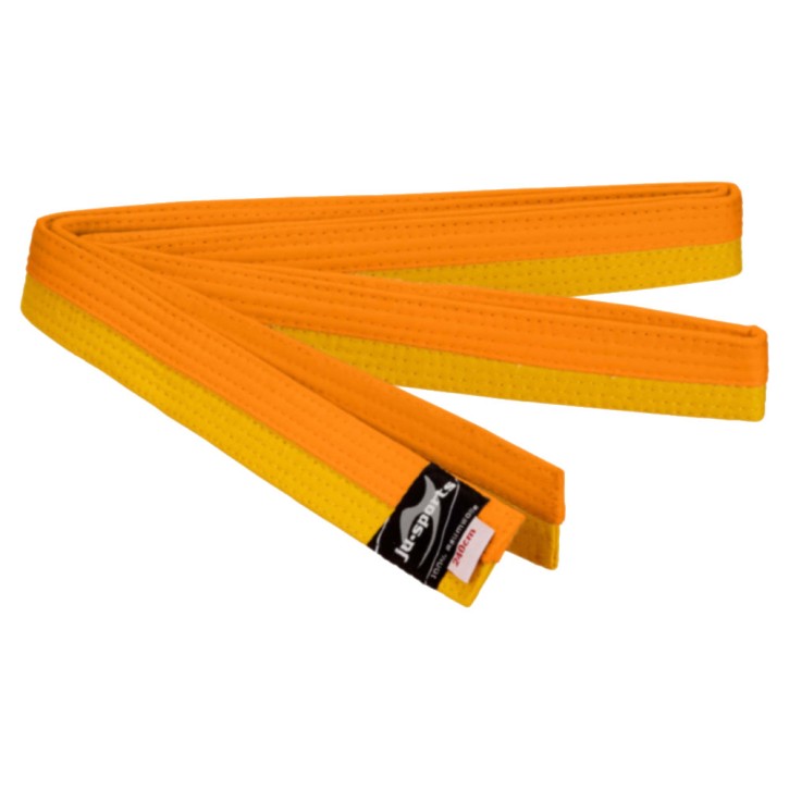 Ju-Sports Budo belt yellow orange half half