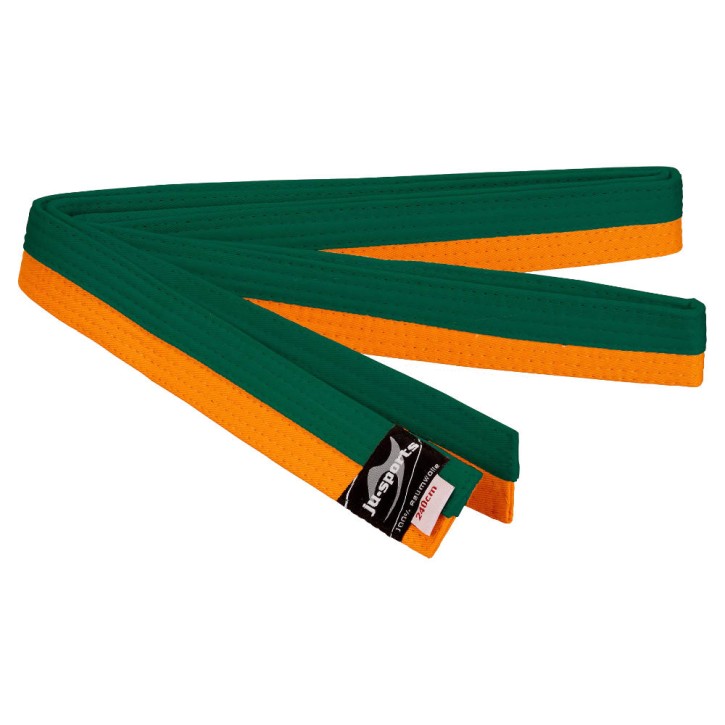 Ju-Sports Budo belt orange green half half