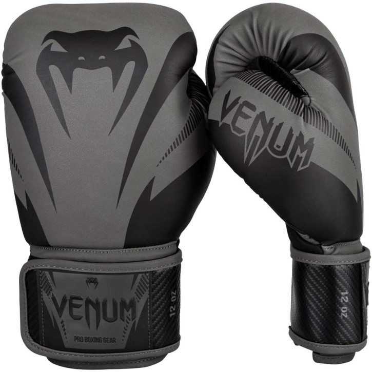 Abverkauf Venum Impact Boxing Gloves Grey Black 8oz
