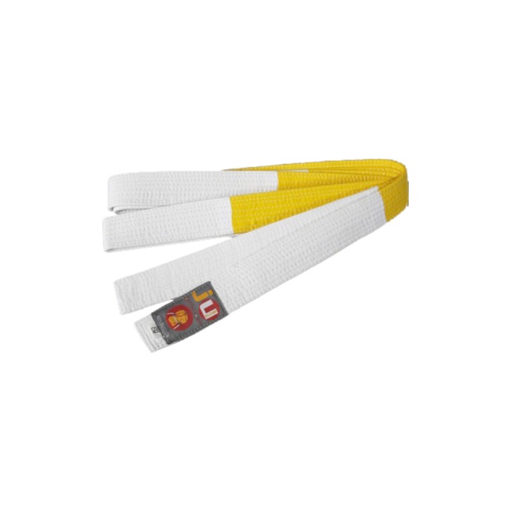 Ju-Sports Budo belt white yellow Two Tone