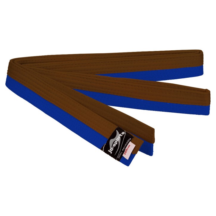 Ju-Sports Budo belt blue brown half half