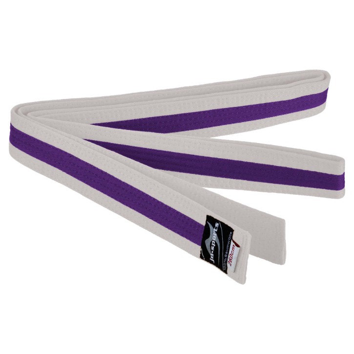 Ju-Sports Budogürtel weiß violett weiß