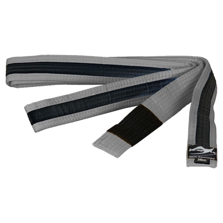 Ju-Sports BJJ kids belt gray black stripes