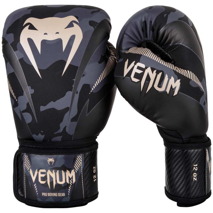 Venum Impact Boxing Gloves Dark Camo Sand