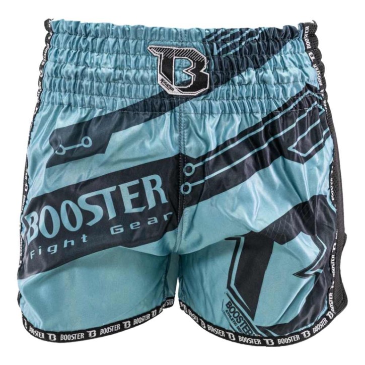 Booster Elite Kinder Muay Thai Shorts Blau Grau