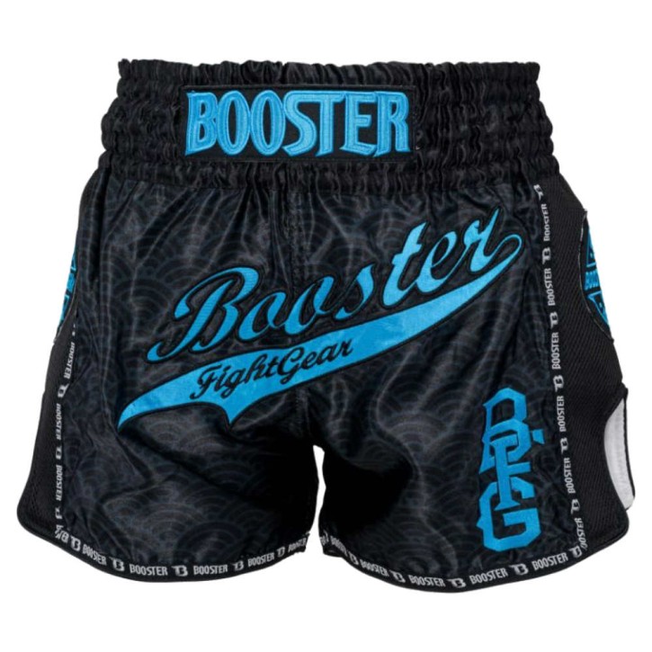 Booster Slugger Wave Muay Thai Shorts Schwarz Blau