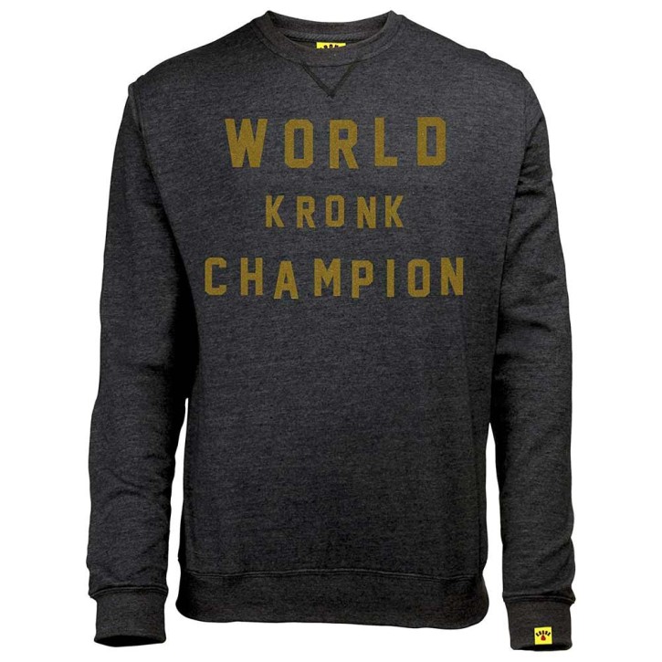 Kronk World Champion Retro Style Sweatshirt Black Heather