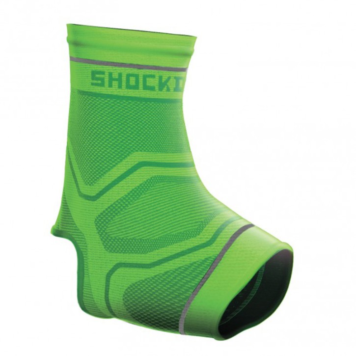 Shock Doctor Compression Knit Ankle Sleeve Neon Green