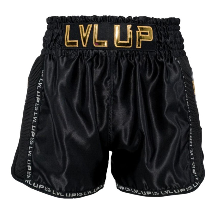 LVL UP Go Muay Thai Shorts Schwarz