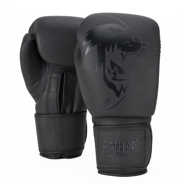 Super Pro Legend Boxing Gloves Leather Grey