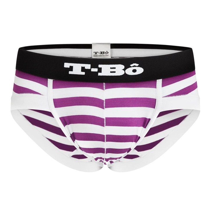 T-Bo Briefs The Ballsy Striped Sparkling Grape