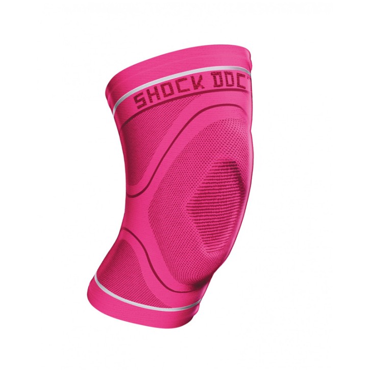 Shock Doctor Compression Knit Knee Sleeve Gel Support Pink