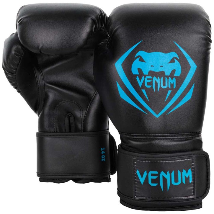 Venum Contender Boxing Gloves Black Cyan
