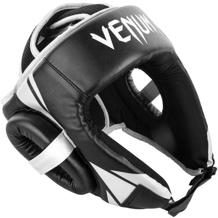 Venum Challenger Open Face Headguard Black White