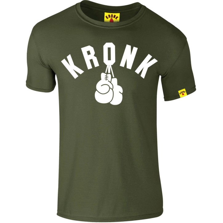 Kronk One Colour Gloves Slim Fit T-Shirt Olive